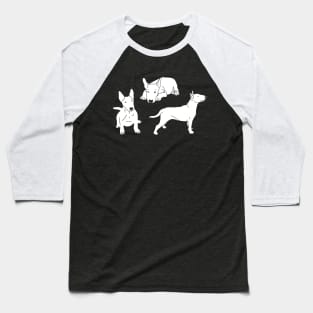 Bull Terrier Pattern Baseball T-Shirt
